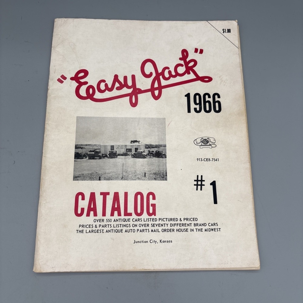 Vintage 1966 Easy Jack Antique Cars & Parts Catalog #1 Junction City KS
